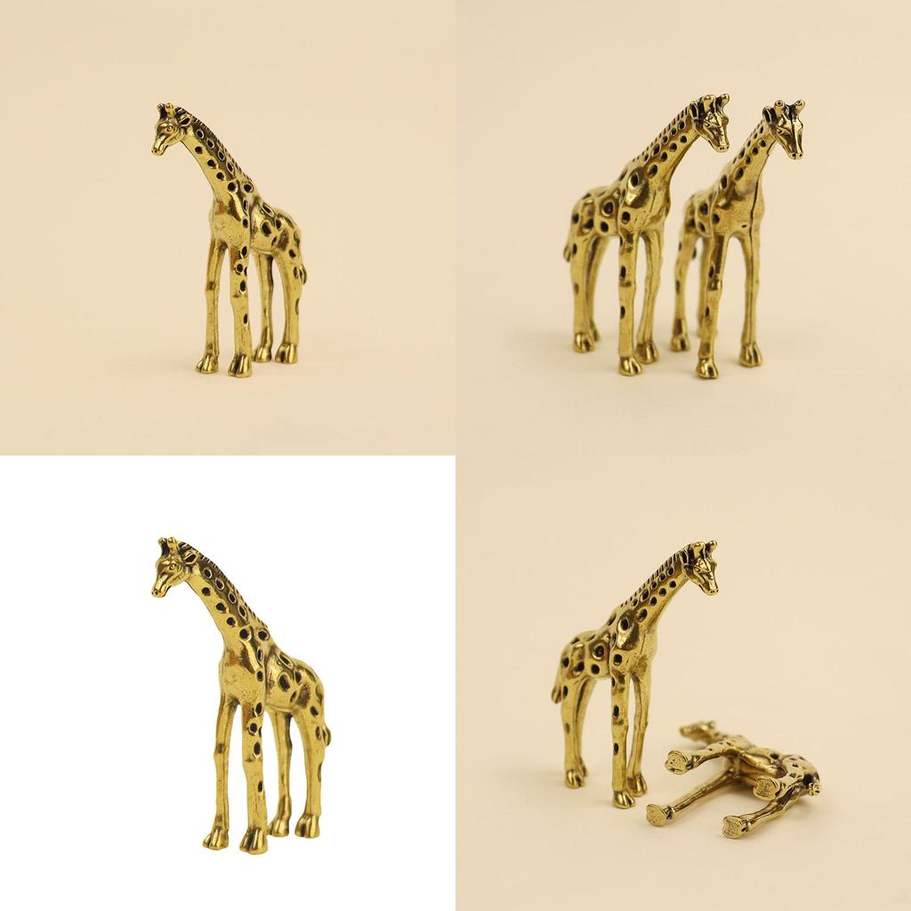 Copper Giraffe Figurine Decorative Accessory For Home Office Or Gift Giving