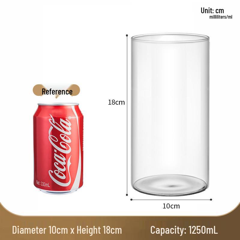Straight Cylinder Glass Vase for Pothos and Hydroponic Decor
