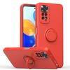 Liquid Silicone Ring Holder Soft Phone Case For Redmi Note 12 Pro 11 10 S 9S 9 Shockproof Back Cover For Xiaomi 11T 12T Pro Lite