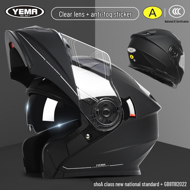 

Wild Horse 3C Certified Motorcycle Helmet, Winter Anti-Fog Full Face, All-Season Flip-Up with Double Visor for Men & Women.