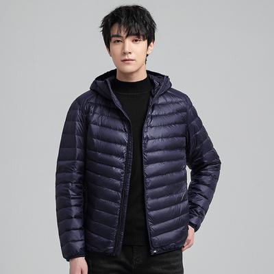 Sonbahar ve Kış Yeni Moda Kapşonlu erkek Hafif Aşağı Ceket Kısa Trend Rahat Çok Yönlü Beyaz Ördek Aşağı Ceket