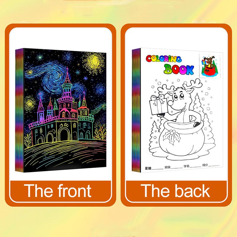 10/20PCS Colorful Scratch Paper 16K Rainbow Multi-function Scratch/Watercolor Painting Art Classroom Painting Teaching Tools TMZ