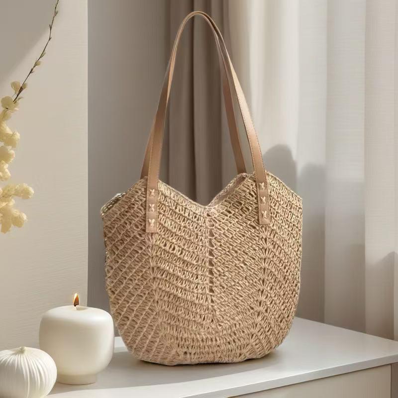 Горячие Продажи Новые Плетеная Вручную Сумка Модная На Одно Плечо Бумажная Веревка Соломенная Плетеная Праздничная Портативная Пляжная