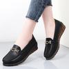 Women's Black Loafers Moccasins Casual Slip On Grey Flats Walking Shoes for Mother Plus Size