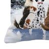 Throw Pillow Cover Xmas Theme Protective Single Side Printing Christmas Party Throw Cushion Cover Holiday Decoration Daily Use