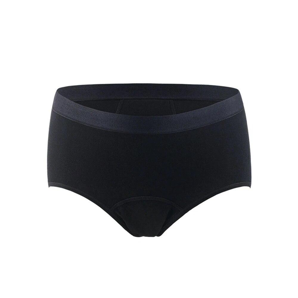 

Нижнее белье для менструального периода для женщин, послеродовые женские трусики со средней посадкой, трусы с полным покрытием для девочек, однотонные многослойные эластичные трусы 4XL