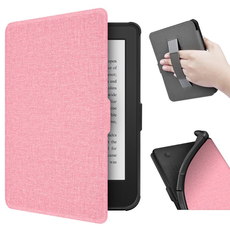Case for 6" 2024 Clara Color Ereader Fabric Sleeve Cover with Hand Straps/Auto Sleep/Wake with Hand Strap Case