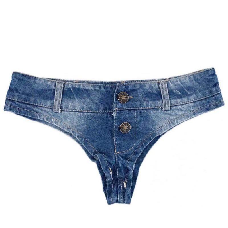 Feminine Denim Shorts, Hot Pants, Ultra-short Jeans, Ripped Nightclub Women's Clothing
