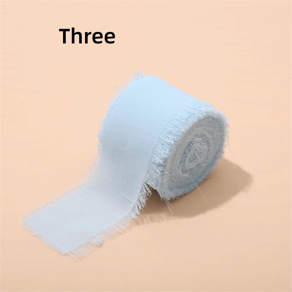 3 Rolls 5m Fringe Chiffon Silk Ribbon DIY Craft Hairy Chiffon Ribbon  Wedding Invitations