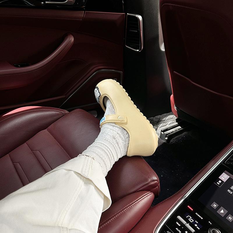 Cute and Simple Cartoon Hello Kitty Bag Head Single Shoes Women's Summer 2025 New Fashion Outside Breathable Sandals