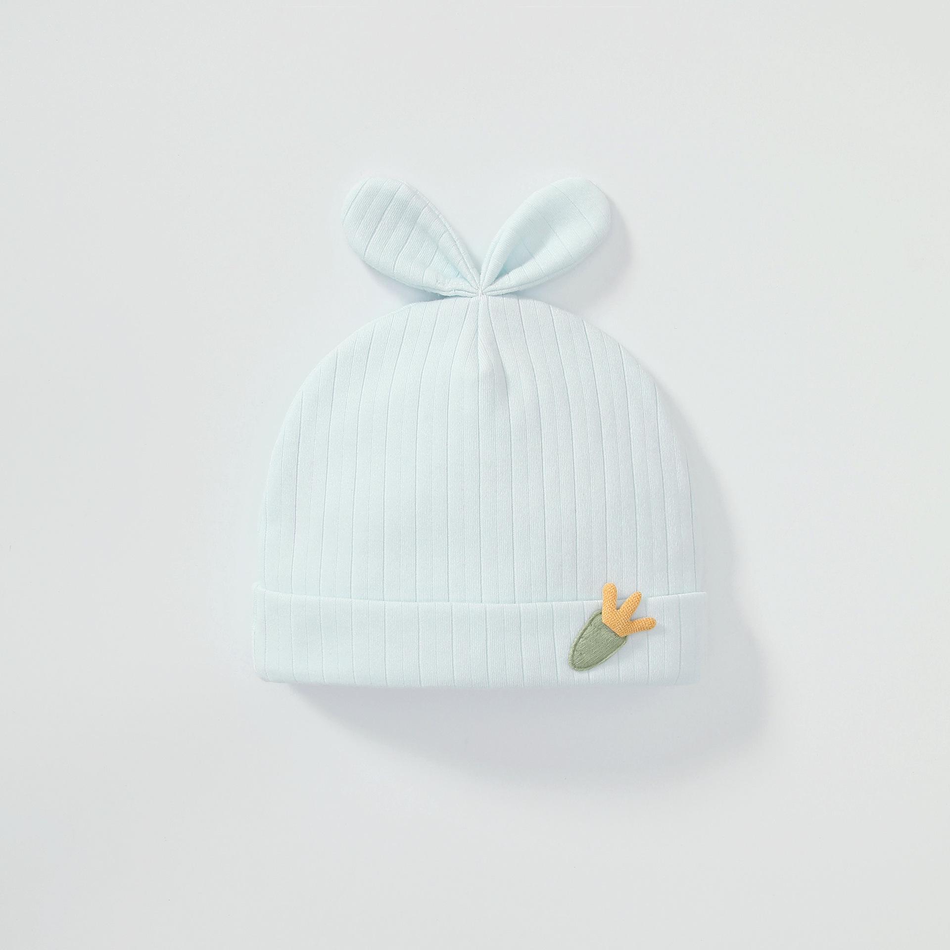 

Double-Layer Pure Cotton Rabbit Hat for Newborns - Unisex, Cute Spring/Autumn Design S (0-3 months)