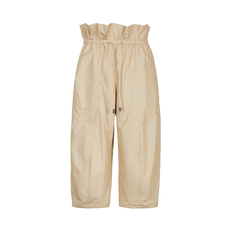 LESS 2026 Spring Cotton Casual Loose Lantern Cropped Pants