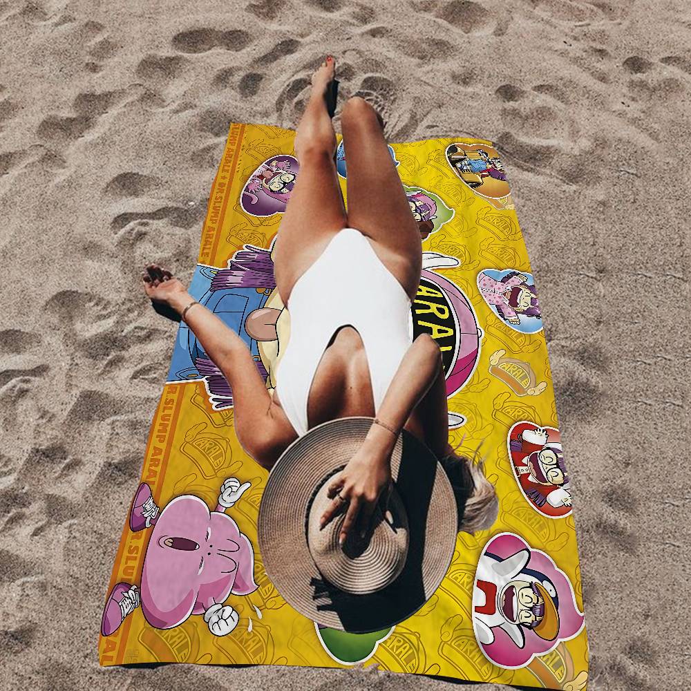 Dr S-Slump Anmie Anime Beach Swimming Towel Soft Absorbent Washcloth Children's Gifts For Kids Travel Camping Gym