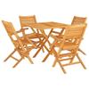 Vidaxl 5-Piece Garden Furniture Set, Solid Teak Wood