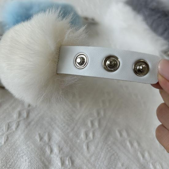 Fluffy Choker Collar Detachable Fuzzy Necklace Alloy Heart Faux Fur Choker Necklace for Women Men Daily Wear Date Parties