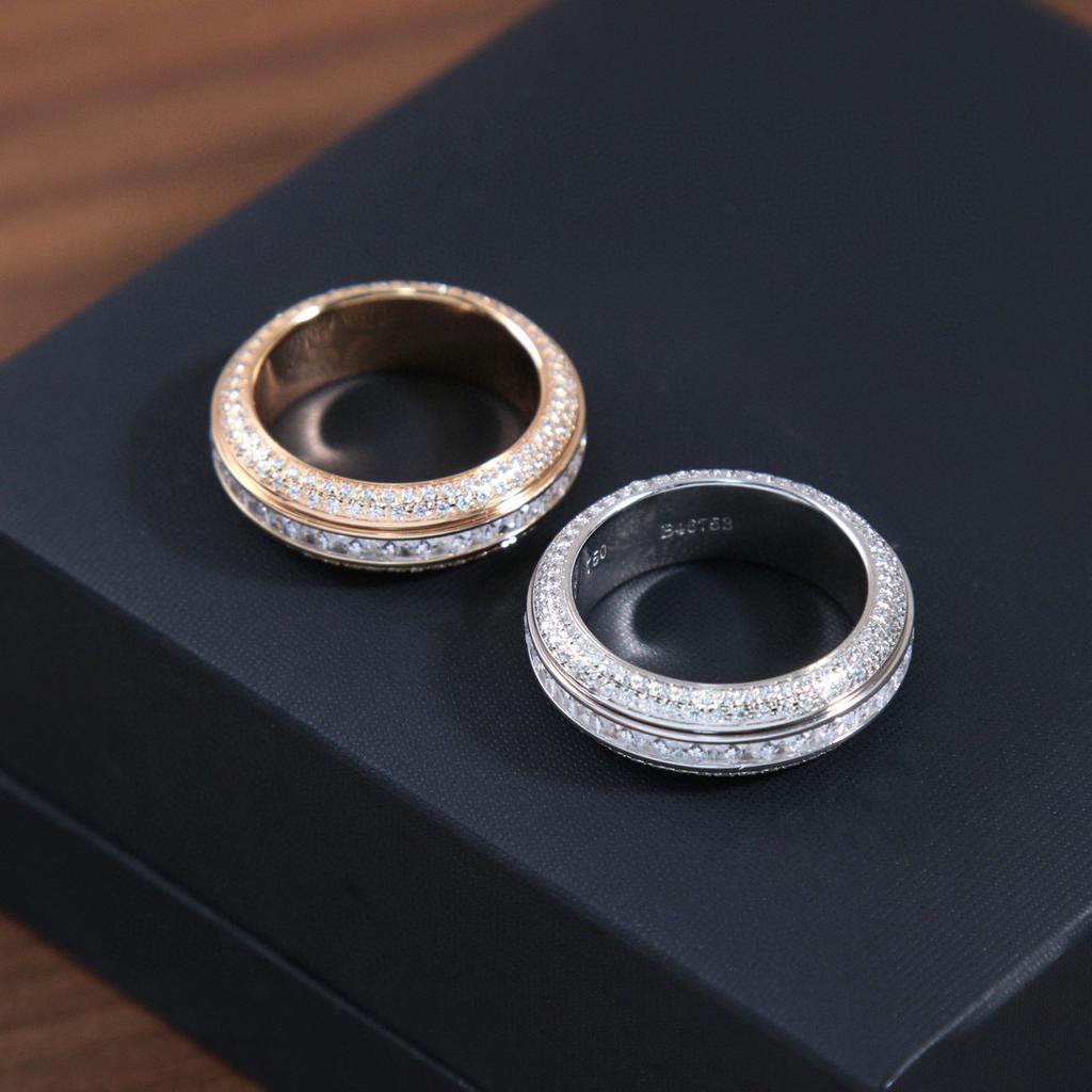 New Hot Brand Vintage Full Diamond Women's Rings Luxury Jewelry For Women Designer Rings Fashion Pure 925 Silver Lucky Rings