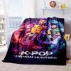 K-Pop-Demon-Hunters Blanket Hot Anime Flannel Blanket Fan Gift Suitable for Home Leisure Camping Travel Multifunctional Blanket1