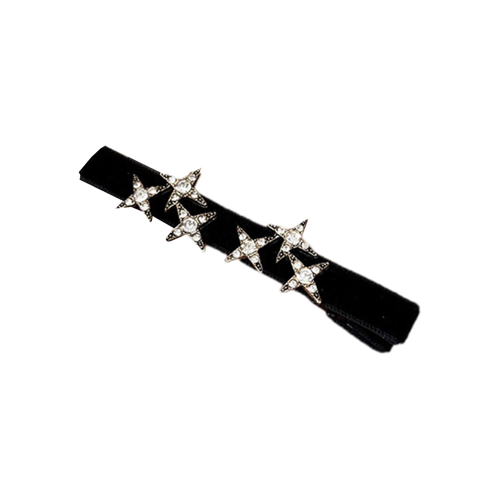 

Cool Style Rhinestone Star Hair Clip/ Headband Delicate Woman Ponytail Clip Non-slip Shower Wash Face Hair Accessories