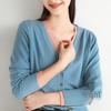 2026 Autumn Women's V-neck Button-up Knit Cardigan Sweater Jacket