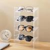 Clear Desktop Sunglasses Display Stand 2 Pack Stackable Glasses Storage Rack for Retail Shop Counter Use