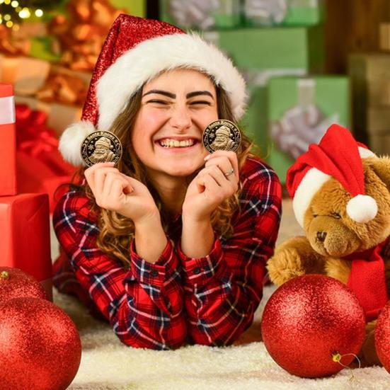 Christmas Santa Claus Coin Santa Knows You'Ve Been A Bitch Coin Metal