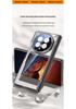 Honor Magic V6 Transparent Magnetic Foldable Phone Case with Lens Holder - Full Coverage Anti-Drop Protection for Men