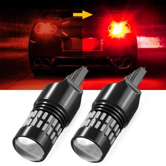 

New Super Bright 7443 7444 LED Stop Brake Light Bulbs Pure Red Free Return PAIR