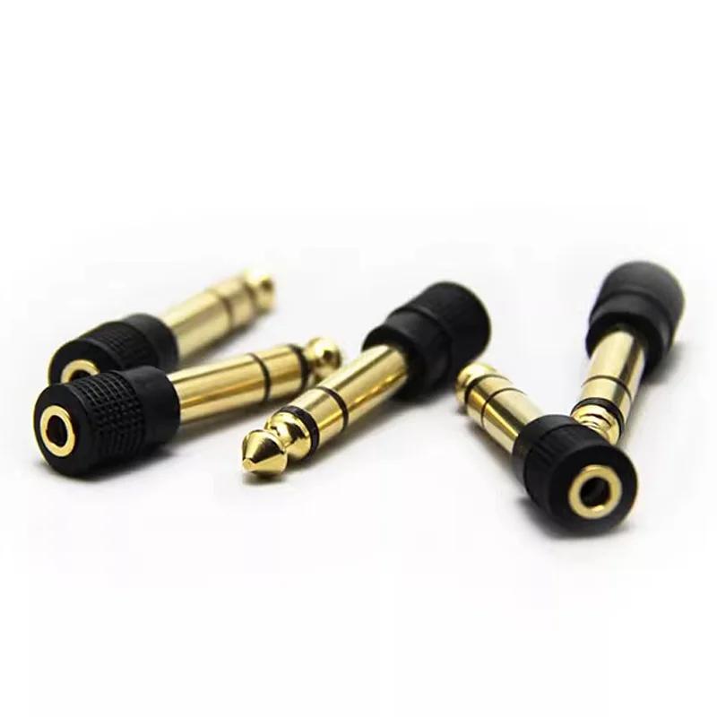 5Pcs 3.5mm 6.35mm Stereo Mono Plug To 3.5mm 6.5mm Audio Jack Connector Adapter Converter for Speaker