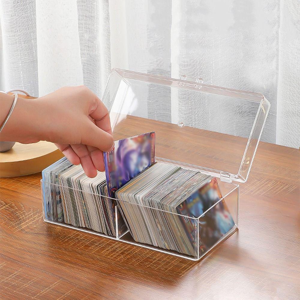 DIY Foto-Karten Aufbewahrungsbox Große Kapazität Make-up Organizer Behälter mit Deckel Foto-Ausstellung