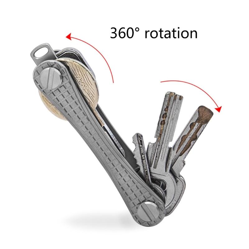 Key Organizers Titaniums Alloy Keychain Key Clip High Capacity Key Storage Device Pocket-Sized Key Holder Enduring