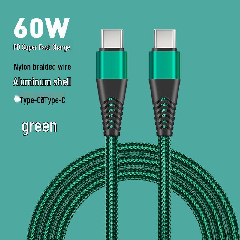 PD60W Geflochtenes C-zu-C Schnellladekabel für Apple/Huawei TYPEC Geräte