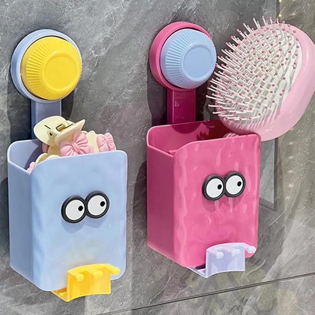 Yousheng Toothbrush Holder Wall-Mounted Organizer with Storage Compartment Strong Load-bearing Easy To Install Suction Cup Toothbrush Rack