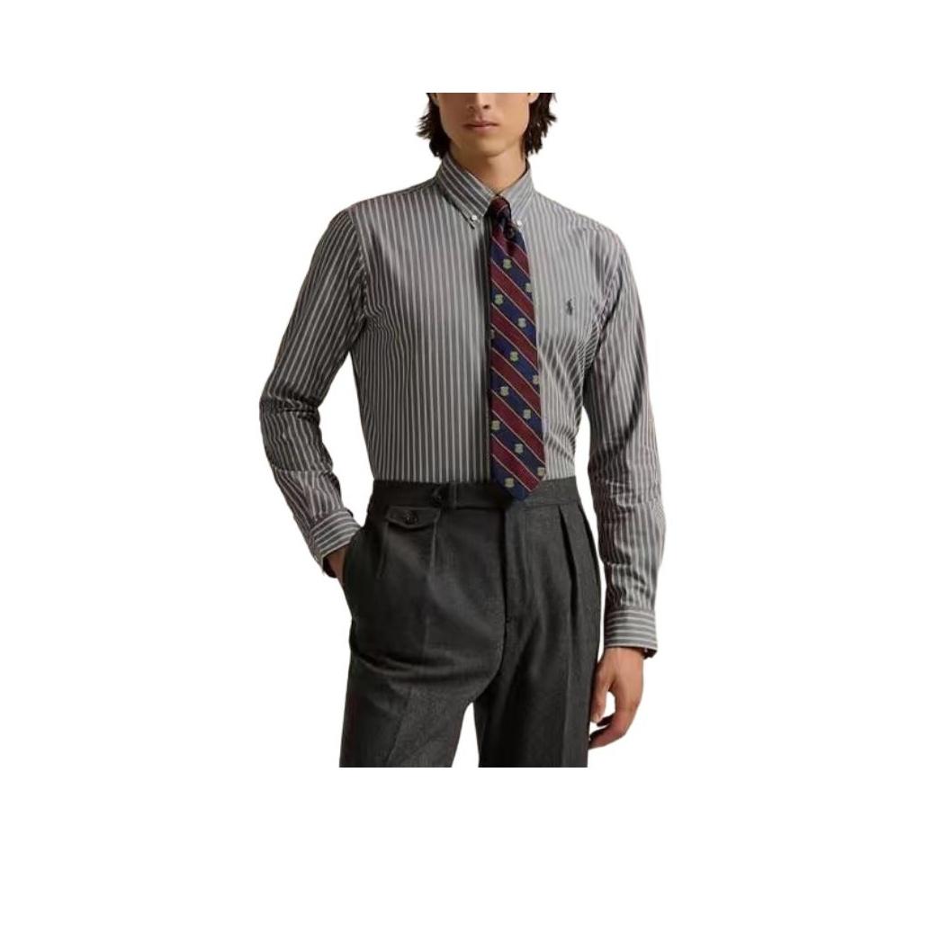 

Polo Ralph Lauren Классический крой Полосатая эластичная хлопковая рубашка с длинным рукавом Мужские рубашки 710956423-003 S