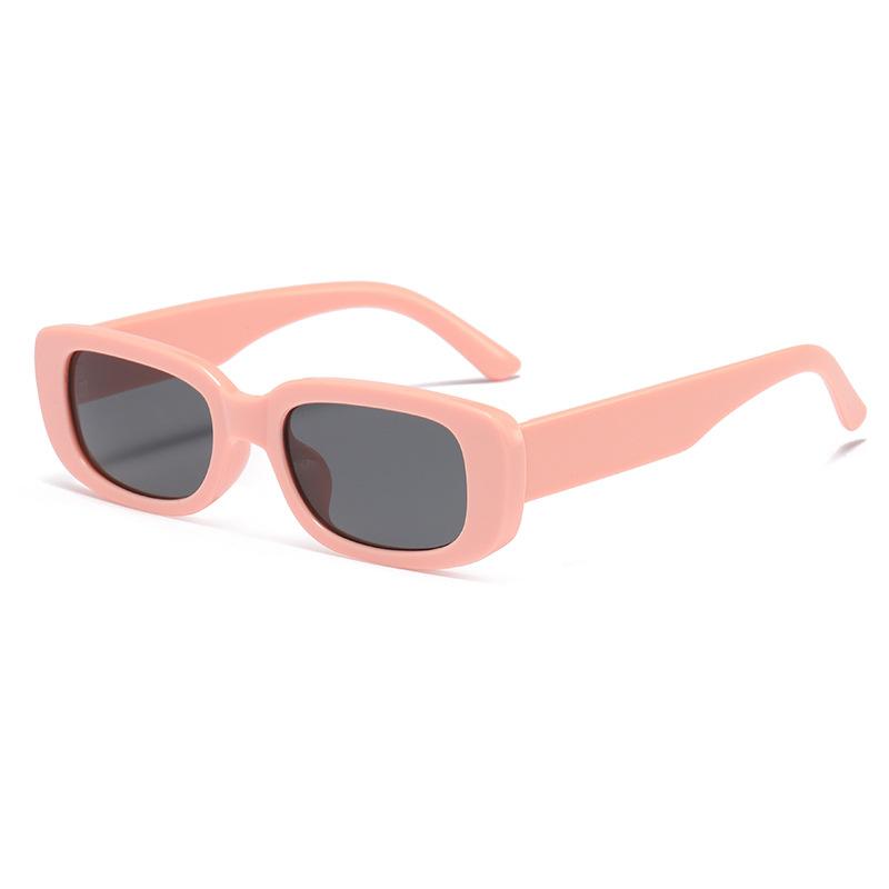 Korean Retro Square Child Sunglasses for Kids Fashion Oval Solid Color Children Eyewear UV400