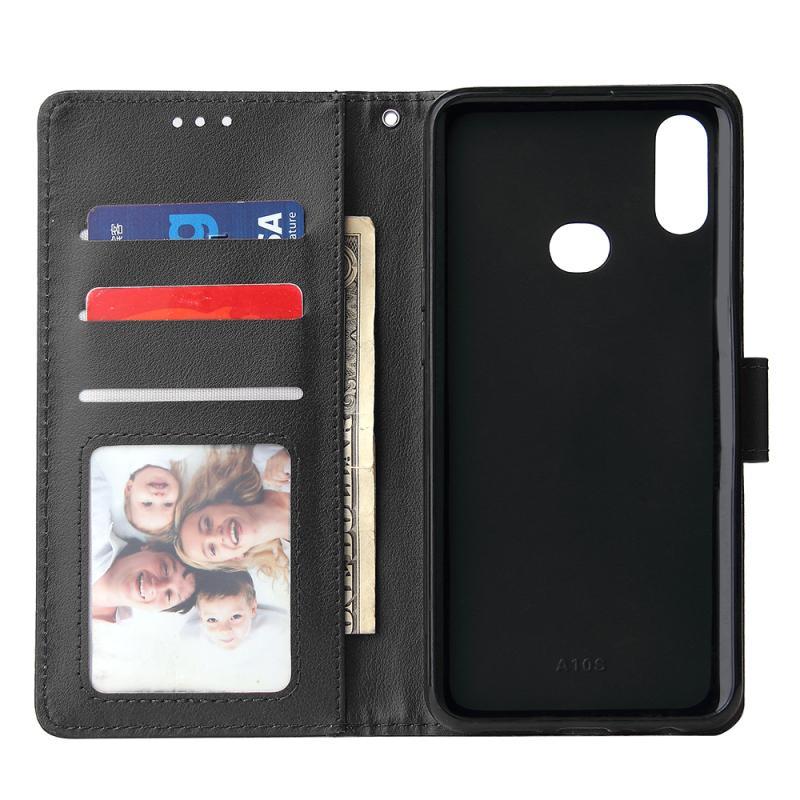 For Samsung A10S A20S Cellphone Cover Mobile Phone Shell Buckle Closure Cards Slots PU Leather Smart