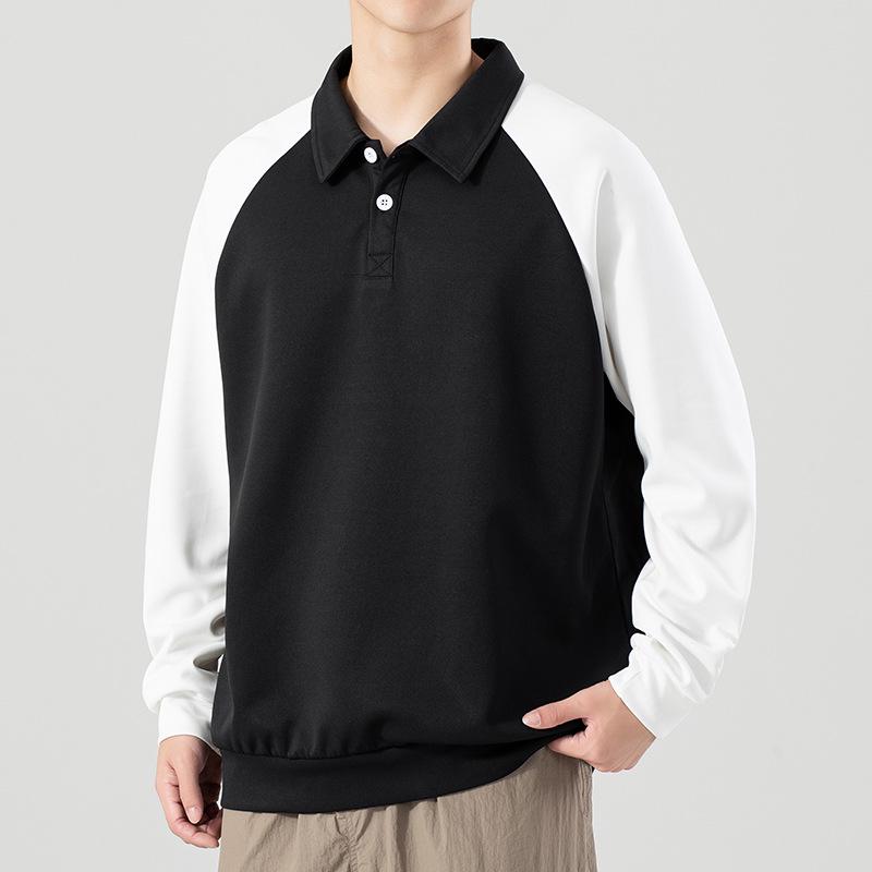 Men's Casual Sports Hoodie: Loose-Fit Lapel Long Sleeve T-shirt for Autumn