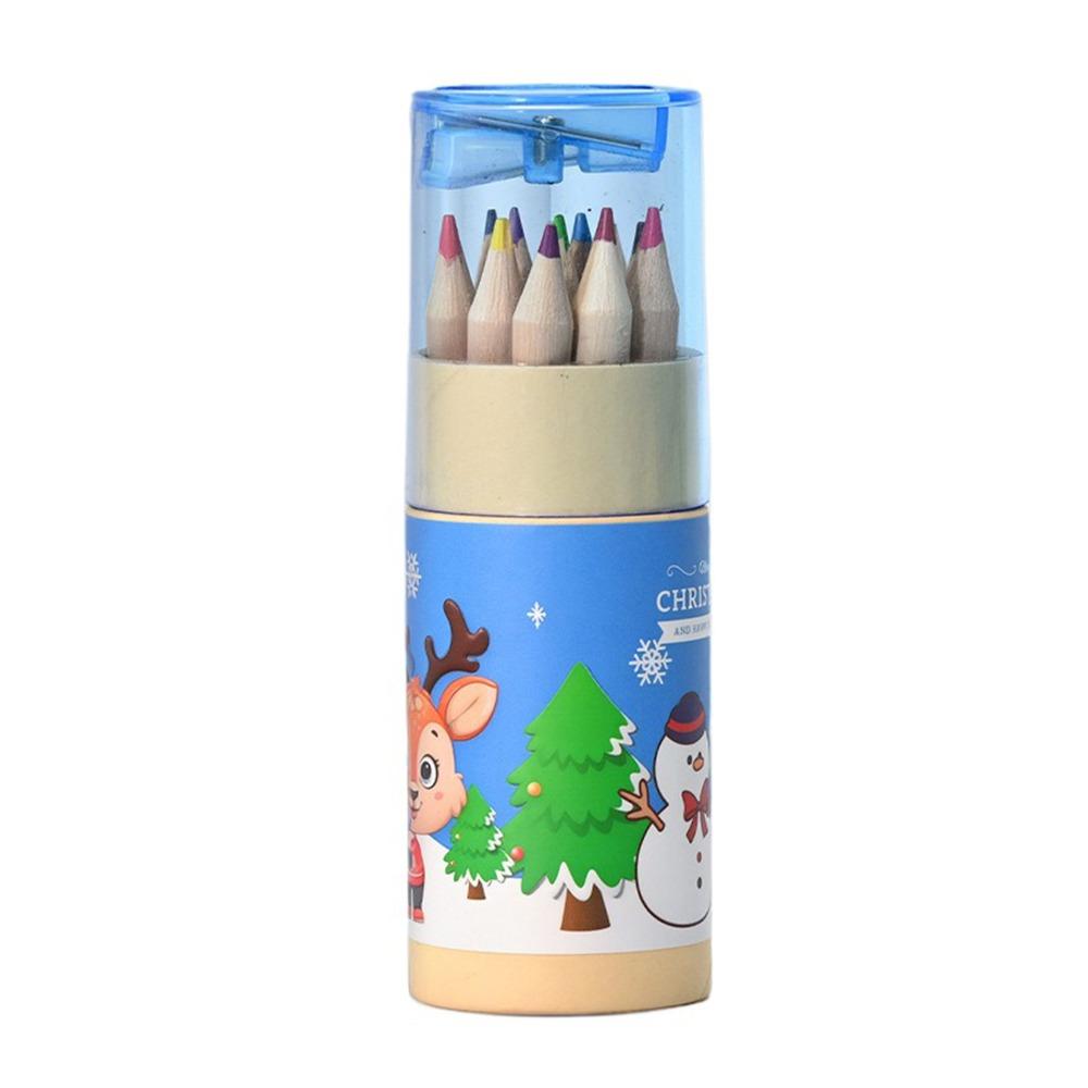 12pcs 12 Colors Drawing Graffiti Pencil with Sharpener Art Painting Pencil  School Office