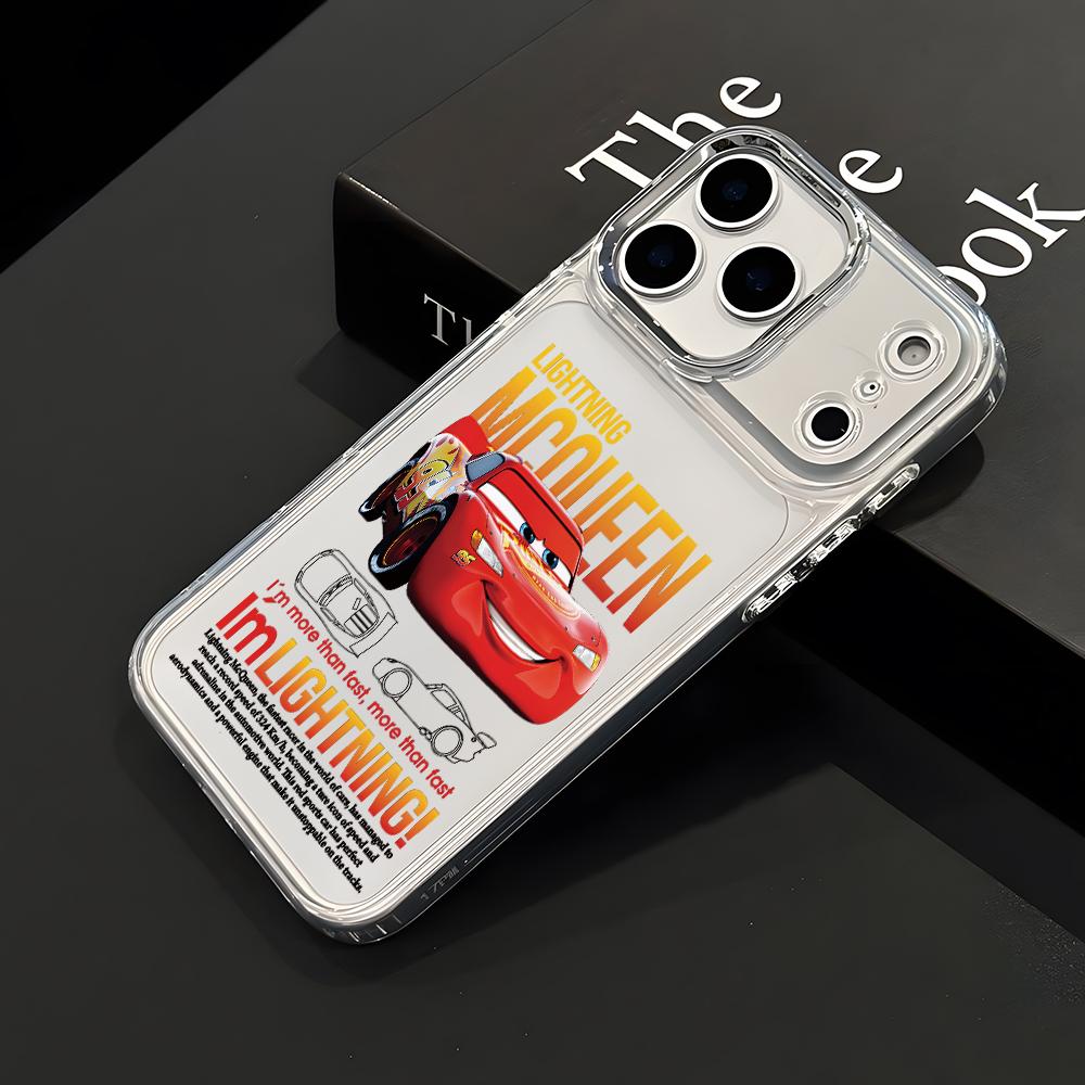 Cartoon Cars McQueens Sallys Phone Case for Apple iPhone 17 Air 16 16e 15 14 13 12 11 Pro Max X Xs XR 8 Plus Luxury Clear Cover