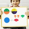51Pcs Magnetic Fraction Tiles Circles Math Disc Toy Manipulatives Vibrant Colors Premium Teaching Aids Fractions Rulers Tools