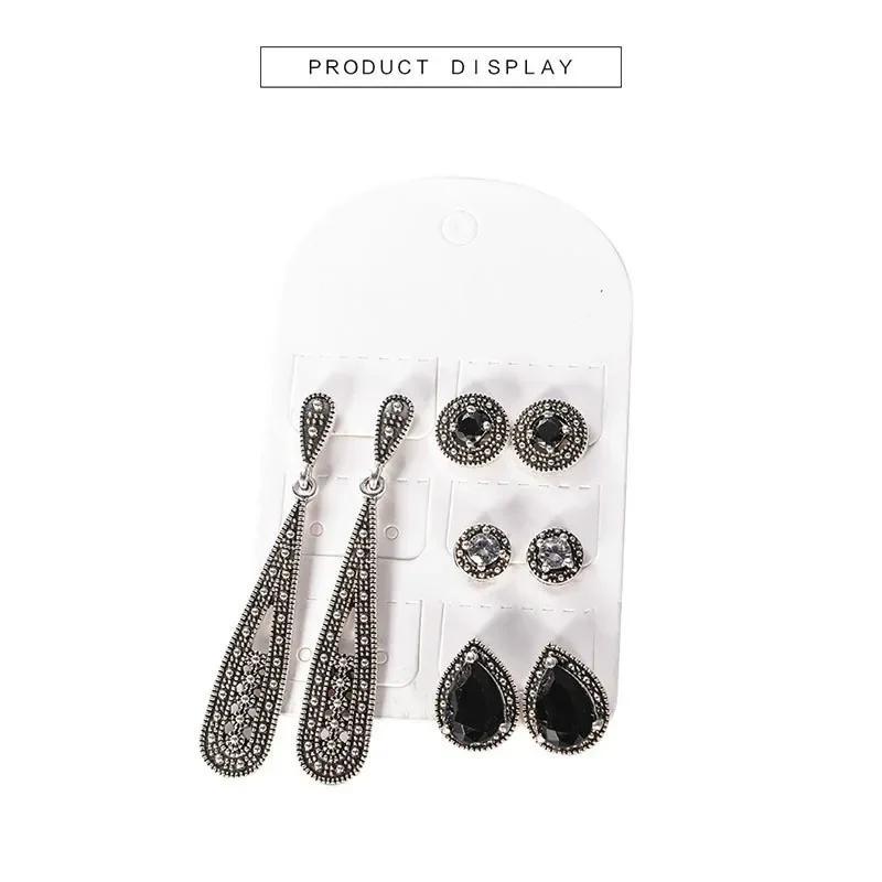 Women Summer Fashion Crystal Bohemian Earring Stud Earrings Boucle D'oreille Jewelry Dazzling Cubic Zirconia Opal Brincos Gifts