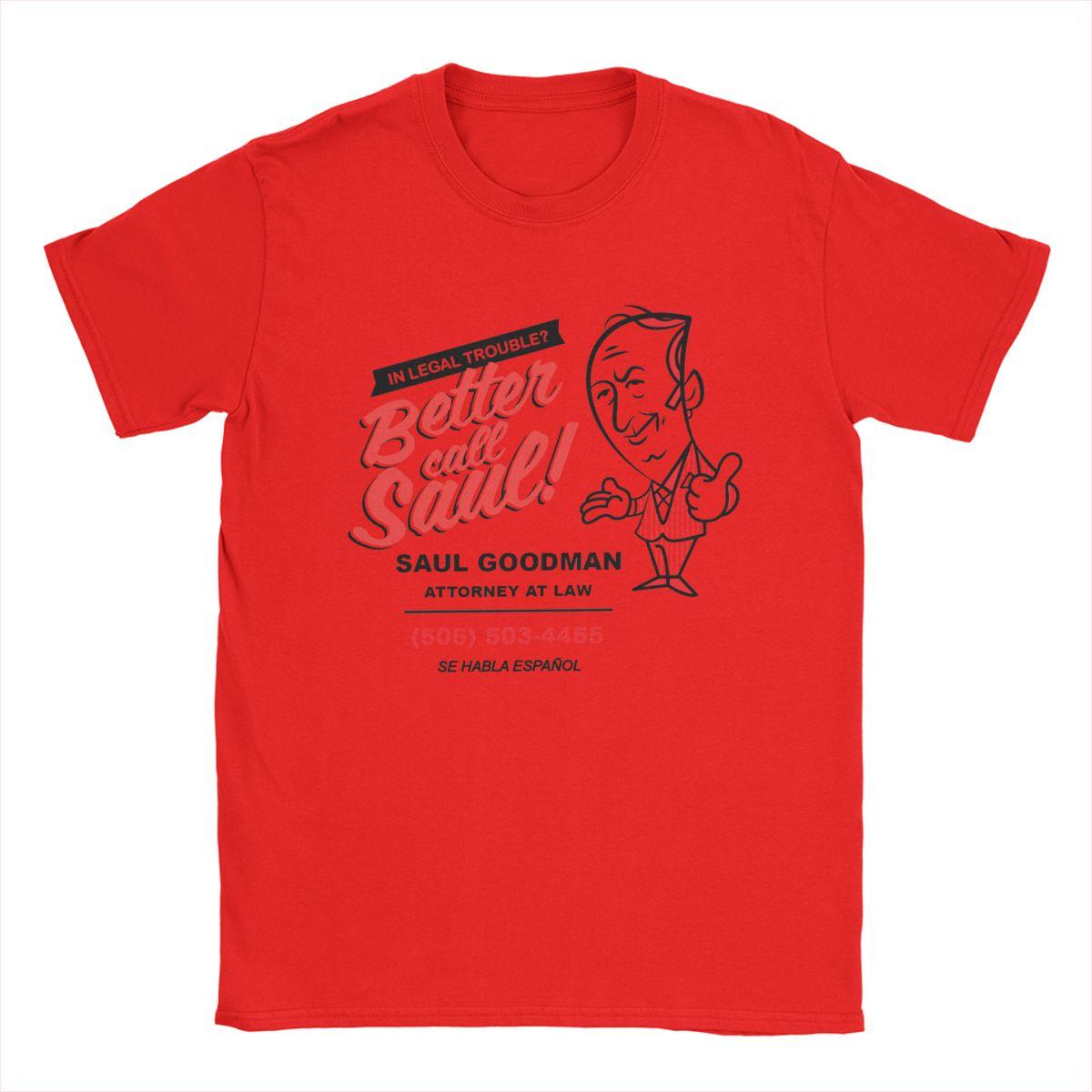 

Футболка Better Call Saul Goodman Breaking Bad для мужчин, винтажная футболка из чистого хлопка с круглым вырезом, футболка с коротким рукавом, идея для подарка S