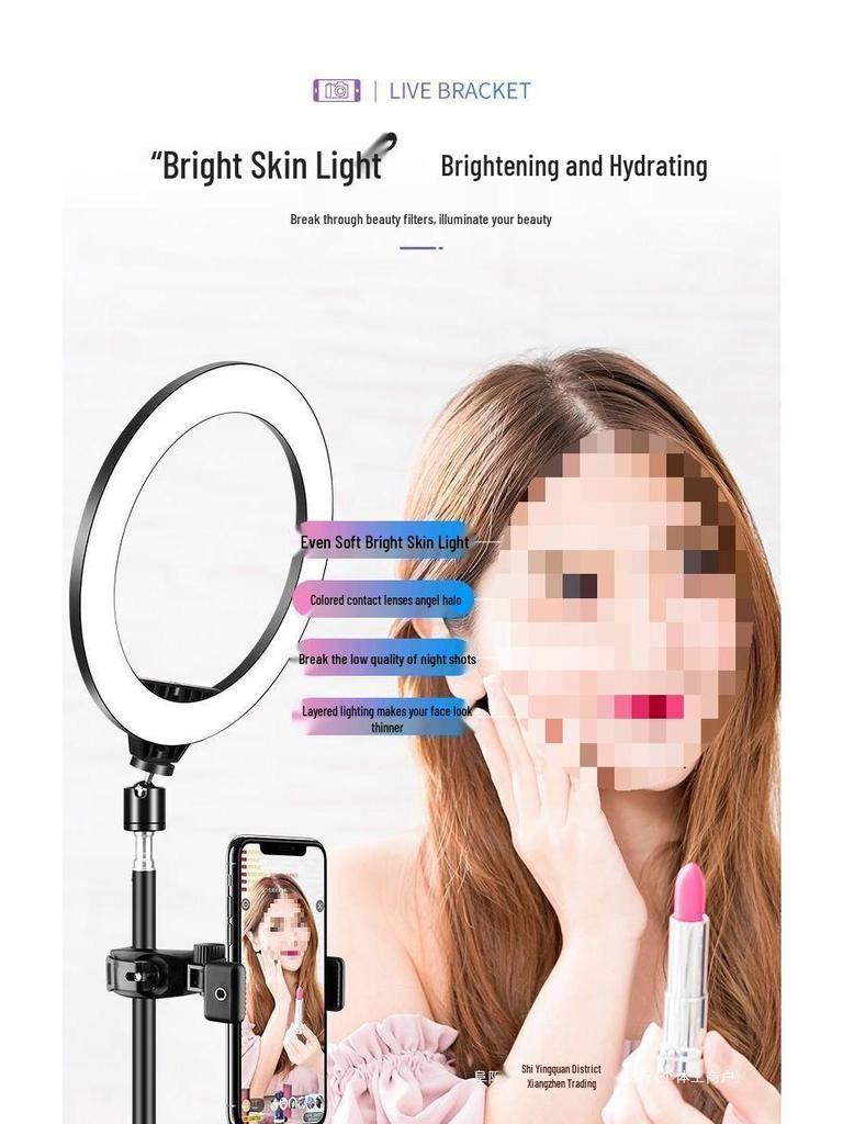 Handyhalter Stativ mit Licht für Live-Streaming, Fotografie und Selfie.