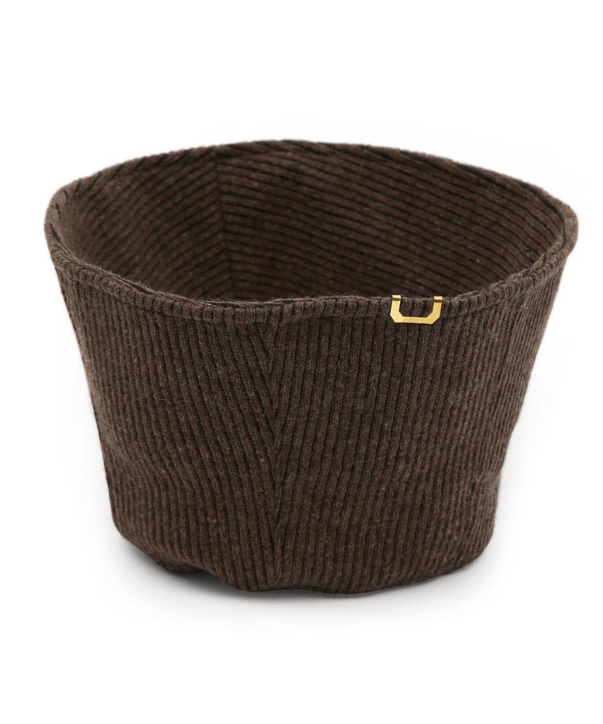 Eondeokeonteulolseutyudio Winter Knit Bucket Hat Stand Bucket / Stripe Knit / M Brown