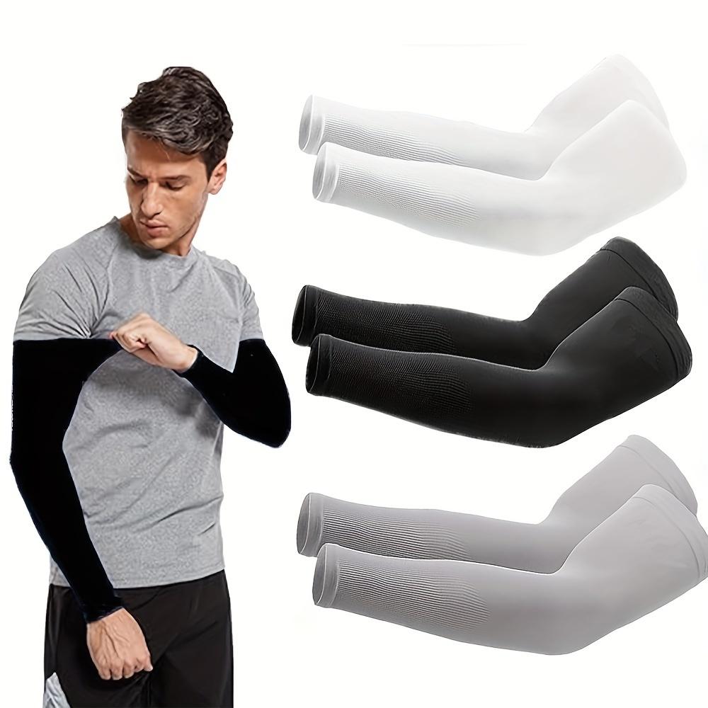 3Pair of Ice-feeling Sunscreen Ice Sleeves, Breathable Elastic Quick-drying Fabric, Elastic Fit, Ideal for Summer Sports Riding