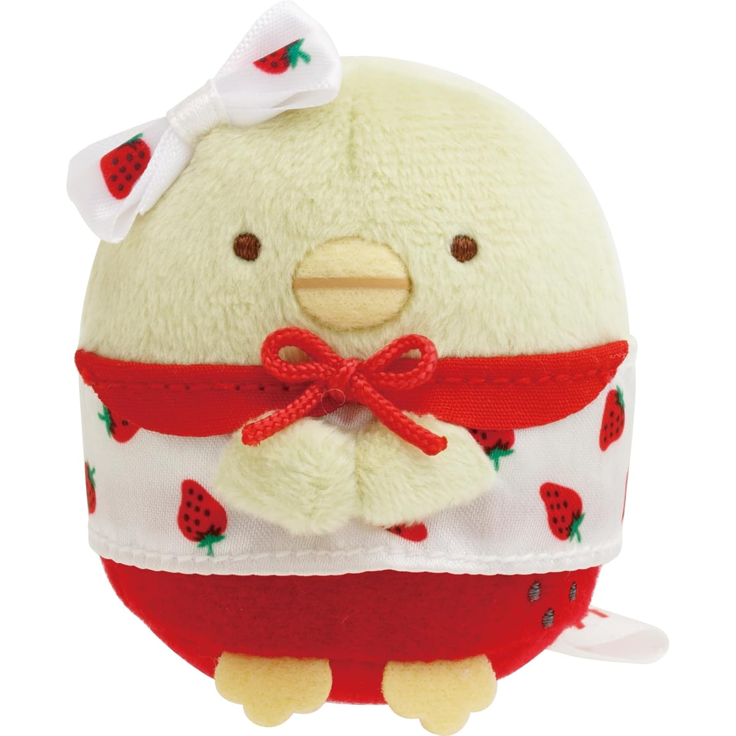 San-X Sumikko Gurashi Sakuma Strawberry Milk Candy Mini Plush Penguin MO94101 Size H60W50D50mm