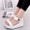 Summer Women Sandals Wedges Platform Fashion Fish Mouth Rome White Black Woman Shoes Elegant Ladies Thick Sole Casual Plus Size