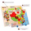 Magnetic Wooden World Map Jigsaw Puzzle for Children's Early Education
