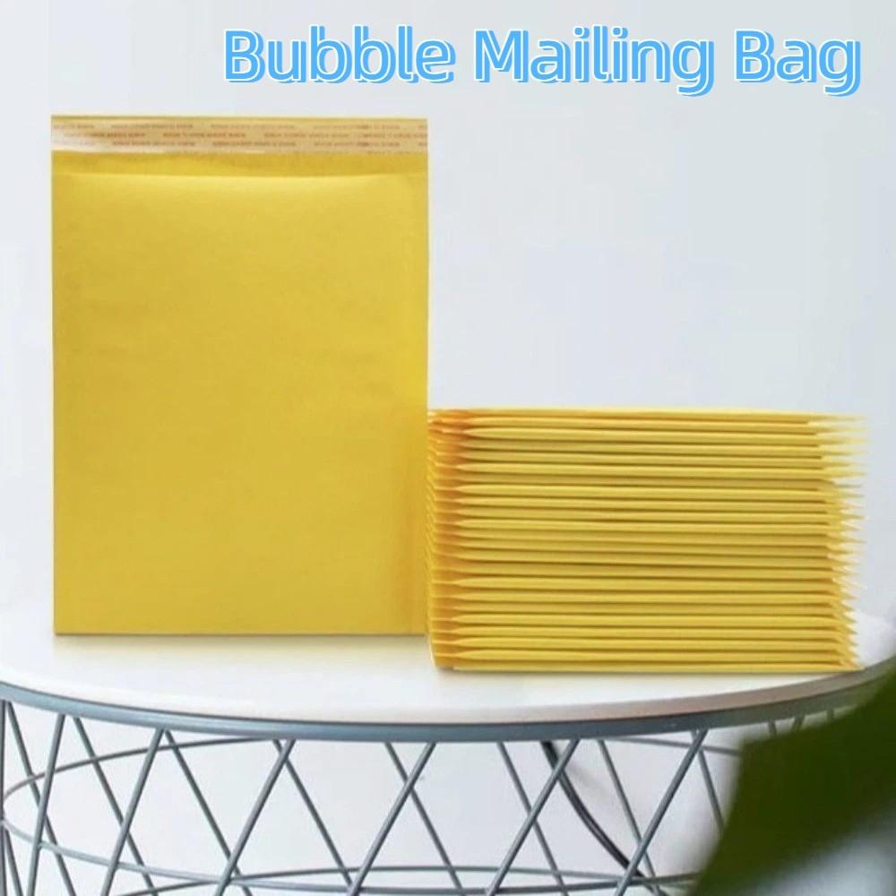 10PCS Self-Seal Kraft Paper Bubble Envelopes Thicken Waterproof Bubble Mailers Different Specifications Anti-fall Shipping Bags