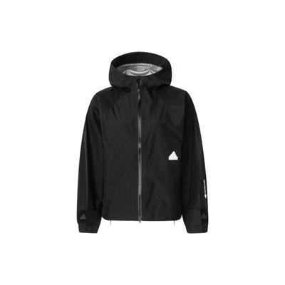 Casualowy Design Logo Bluza z Kapturem z Długim Rękawem Kurtka Sportowa Damska Top Czarny HG4362