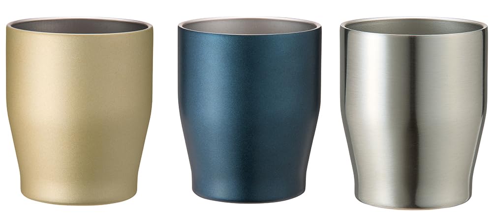 

New Vacuum Insulated Stainless Steel Set of Double No No Smooth Drinking Cola Gold [EOOPLUS] Tumbler, 2, 350ml, Insulated, Walled, Ice, Condensation,